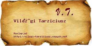 Világi Tarziciusz névjegykártya